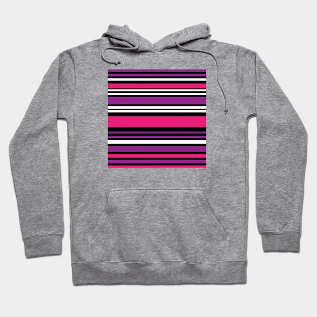 Purple & Pink Stripes Hoodie by StripePatterns